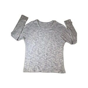 Lululemon Set To Sweat long sleeve shirt in Tiger Space Dye Hail White size 2